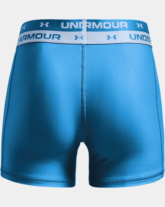 Girls' HeatGear® Armour Middy Shorts, Blue, pdpMainDesktop image number 1